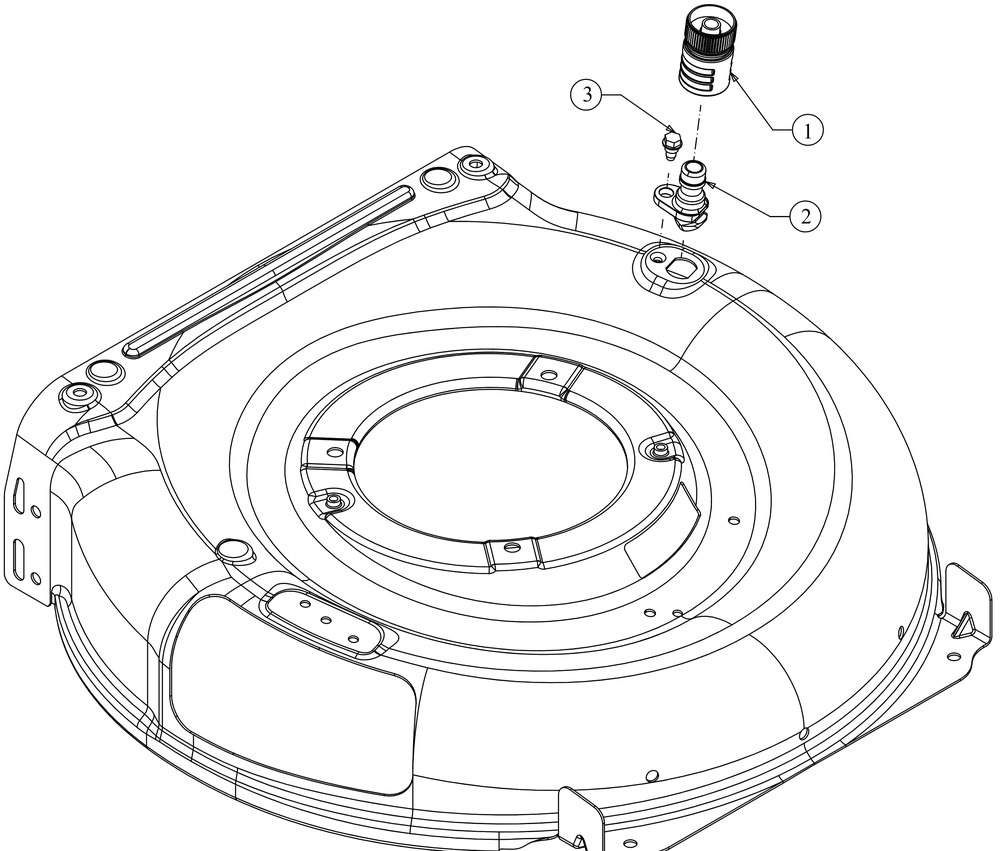 Deck Wash Nozzle Diagram and Parts List for (11AA92J709)(2016) Cub Cadet Lawn Mower